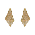 Silver Needle Triangle Sequins Irregular Earrings