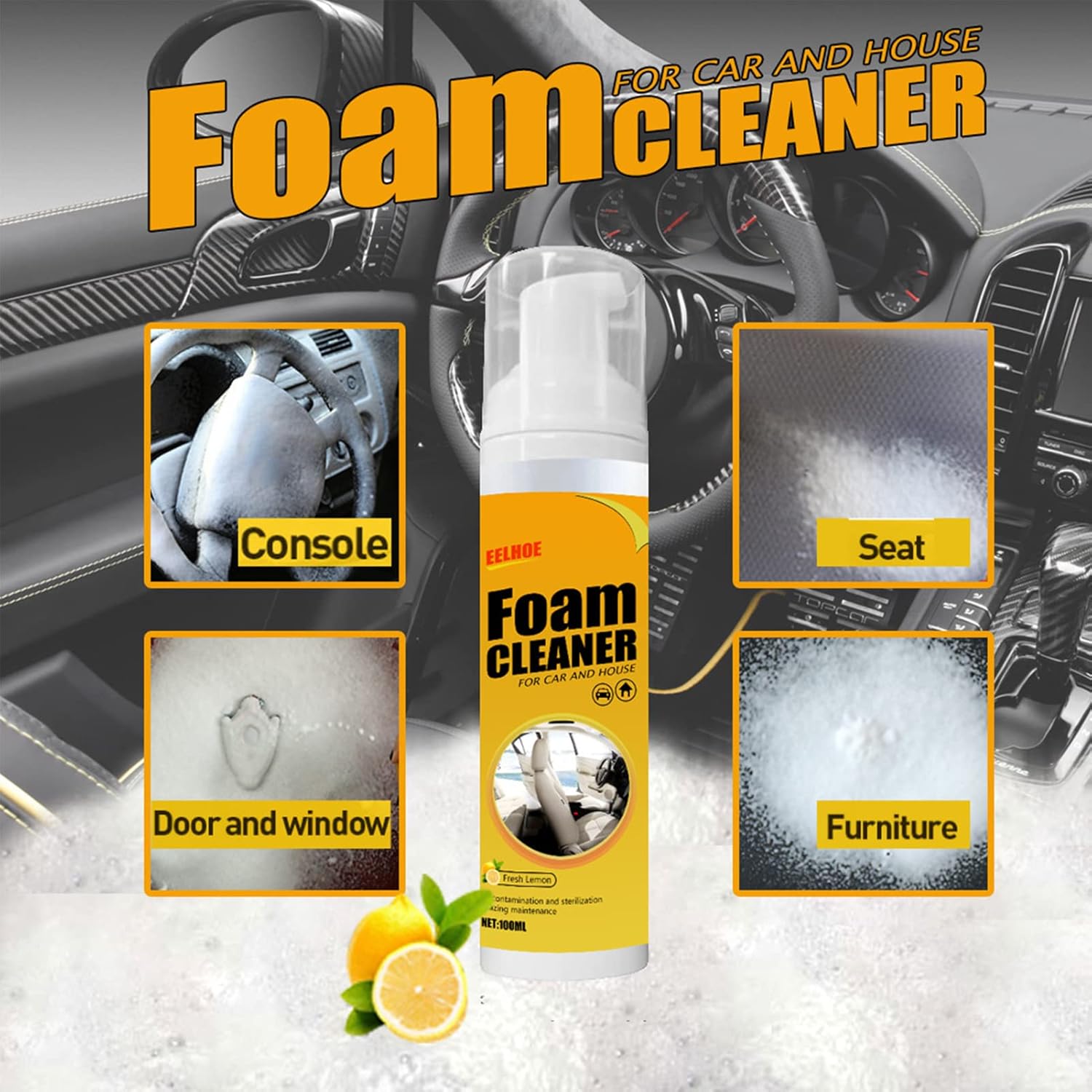 StainClean™ Multi-Purpose Cleaning Spray | Rinse-Free Deep Cleaner for Home & Car (100ml)