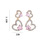Fashion Design Sense Love Heart Stud Earrings Women