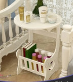 White Round Coffee Tea Table